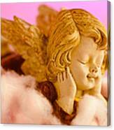 Angel Resting On Clouds And Enjoying The Sun Canvas Print