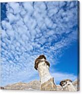 Angled Hoodoo And Clouds Canvas Print