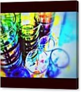 Another Take On The Glasses #glass Canvas Print