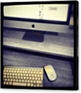 #apple #imac #deck #desk #iphonesia Canvas Print