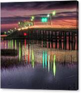 Beaufort Bridge At Night Canvas Print