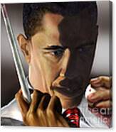 Obama Beyond Shark Waters Canvas Print
