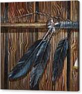 Black Feather Tomahawk Canvas Print