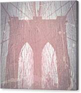 Brooklyn Bridge Red Canvas Print