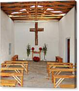 Calera Mission Chapel Interior In West Texas Canvas Print