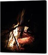 Camp Fire #camp #fire #night #pic Canvas Print