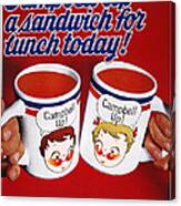 Campbells Soup Ad, 1969 Canvas Print