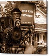 Cannonball Express In Sepia Canvas Print