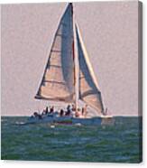 Cape Lookout Sailboat Canvas Print