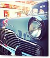 #car #retro #cool #green #awesome Canvas Print