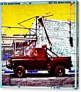 #car #truck #auto #black #red #orange Canvas Print