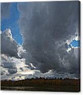 Clouds And River Edmonton Canvas Print