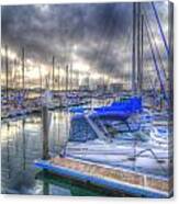 Clouds Over Marina Canvas Print