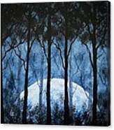 Cold Morning Moon Canvas Print