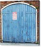 Colorful Blue Garage Door French Quarter New Orleans Canvas Print