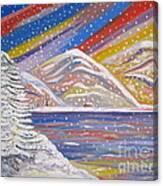 Colorful Snow Canvas Print