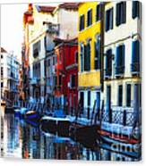 Colors And  Reflections In Venice Canvas Print