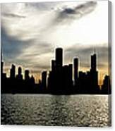 Dark Chicago Skyline Canvas Print