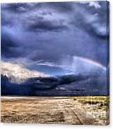 Desert Storms With Rainbow Canvas Print