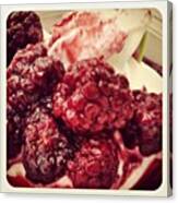 #dessert #frozenyogurt #raspberry Canvas Print