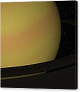 Digital Illustration Of Saturn And Its Rings Canvas Print