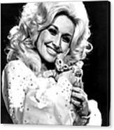Dolly Parton And Friend In The 1970s Canvas Print