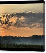 Drive By #fog And Clouds. #sunset Canvas Print