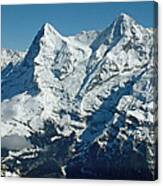 Eiger And Monsch Swiss Alps Canvas Print