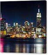Empire State Building And Midtown Manhattan At Night Canvas Print
