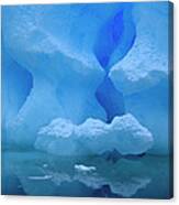 Eroded Base Of Iceberg In Snowstorm Canvas Print