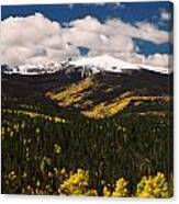 Fall Snow On Gold Hill Canvas Print