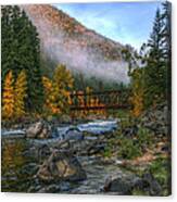 Fall Up The Tumwater Canvas Print