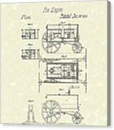 Fire Engine 1845 Patent Art Canvas Print