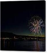 Fireworks On The River Canvas Print