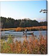 Fishing In The Fall Canvas Print