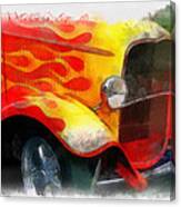 Flaming Hot Rod Canvas Print