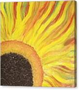 Flaming Sunflower Canvas Print