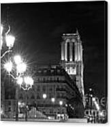 Foreshortening Of Paris By Night Canvas Print