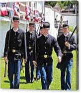 Fort Mackinac Troops Canvas Print