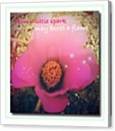 From A Little Spark May Burst A Flame - Canvas Print