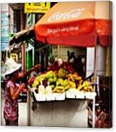 Fruit Stall In Nha Trang. #fruit Canvas Print