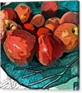 #fruit #tooncamera #peach #tomato #red Canvas Print