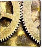 Gears From Inside A Wind-up Clock Canvas Print