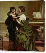 George Herbert And His Mother Canvas Print