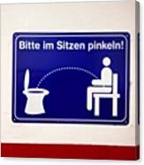 #german #sign In American Sandwich Canvas Print