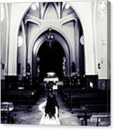 Girl In The Church Canvas Print