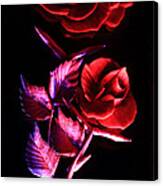 Glowing Glass Rose Canvas Print