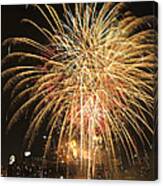 Golden Fireworks Over Minneapolis Canvas Print
