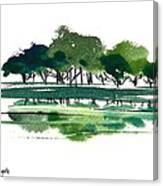 Green Lake Forest Canvas Print