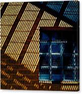 Grid Patterns Under The Stairs Canvas Print